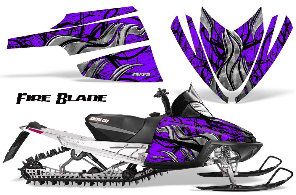 Arctic Cat M Series CrossFire Graphics Kit Fire Blade Black Purple